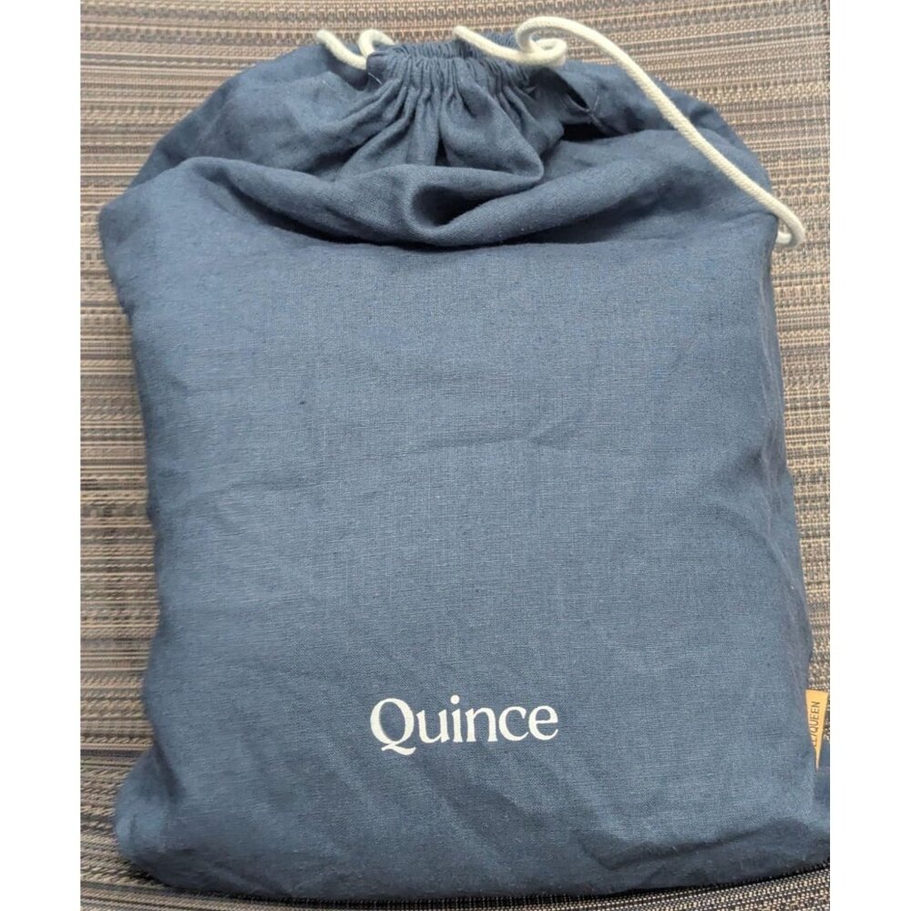 Quince European 100% Linen Duvet Cover 3PC Set Nightfall Full/Queen -NWOT